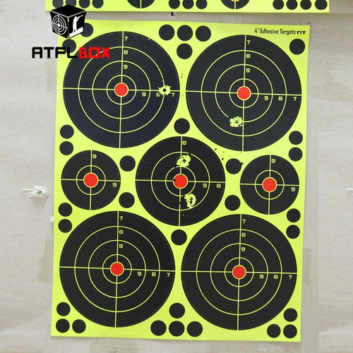 50Pack 4'' Circle Bullseye Splatter and Sefl Adhesive shooting Target Paper - Picture 5 of 5