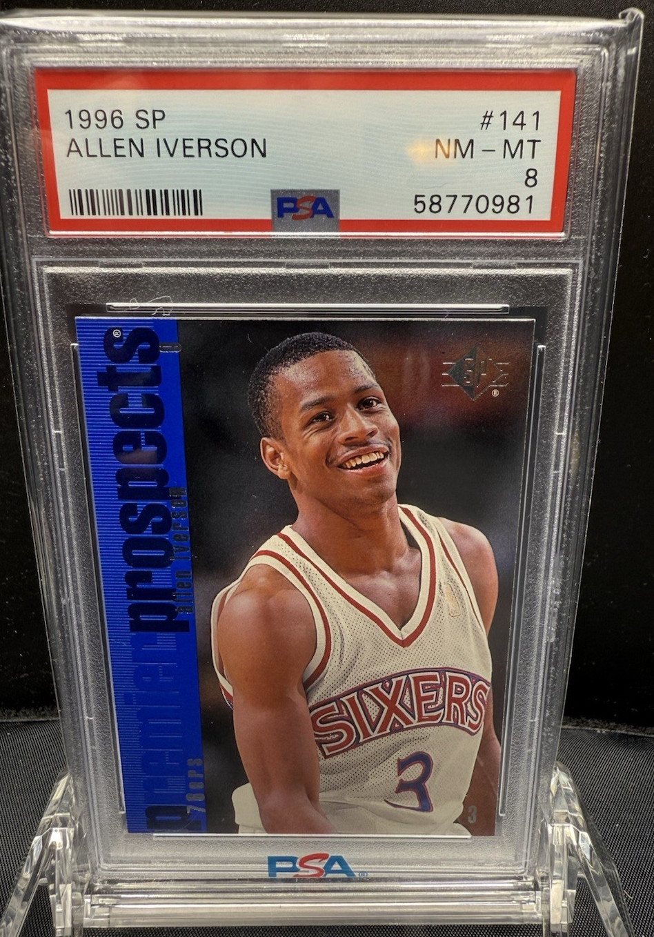1996 SP UPPER DECK ALLEN IVERSON #141 PSA 8