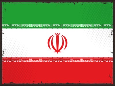 mrdeco Metall Schild 30x40cm Flagge Iran Retro Flag of iran Deko Blechschild