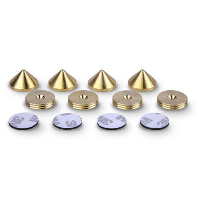 PrecisionGeek Aluminium Luidspreker Spikes / Boxen Spikes Kegelvorm 20mm dia & Speaker Spikes Kegels 20mm & Lijm Pads - 4 stuks