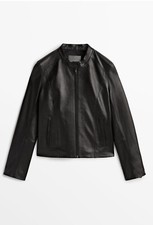 Massimo Dutti Leather Jacket Women Size M (rrp£269)