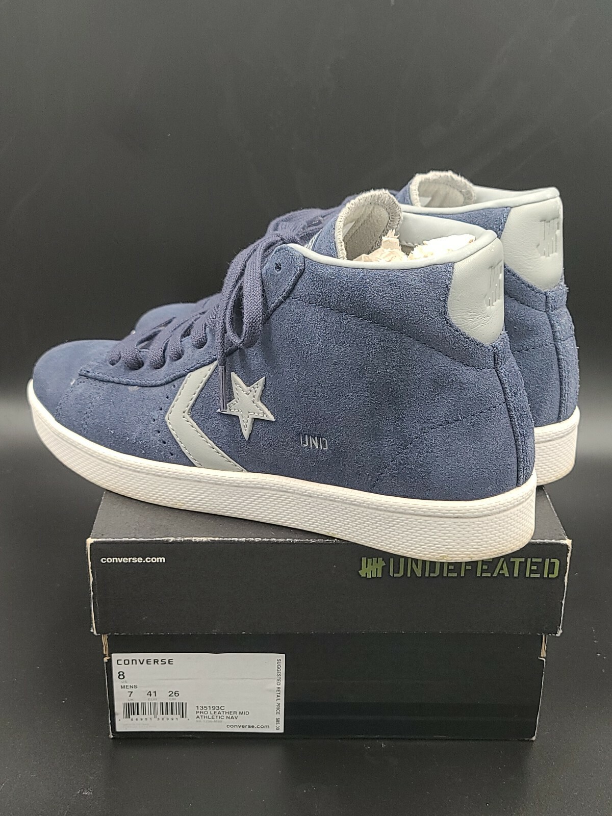 Converse X Undefeated UDFTD Pro Leather Hi Dr. J Born Not Made Rare SZ 8 image 5