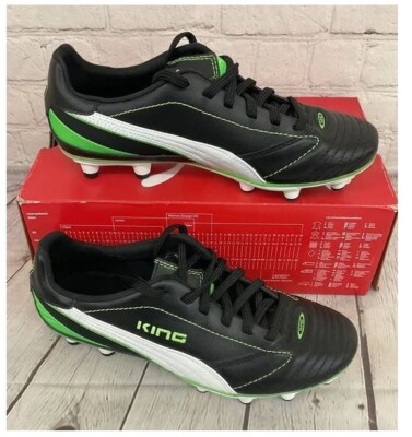 PUMA Women's Black/White/Green King Finale I FG Football Boots