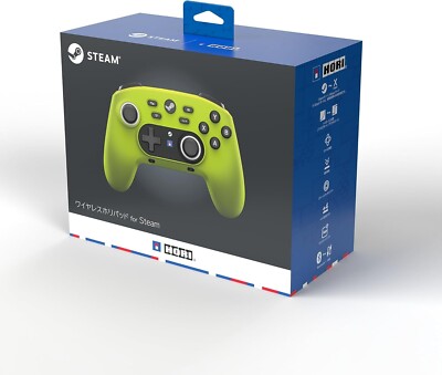 HORI Wireless HORIPAD for Steam Neon Yellow HPC-067 Controller Japan