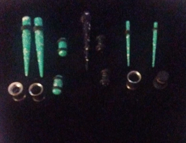 Cordões de ouvido 7 pares + extras 13 PCs, BK, branco, azul - e tom prata - Imagem 2 de 4