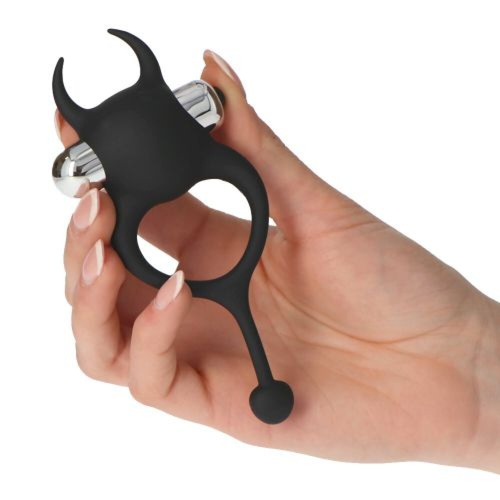 Anello fallico vibrante devil cock ring sex toys per il pene uomo estendibile
