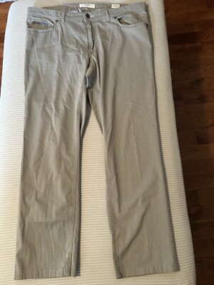 Brax Cooper Fancy Pants Mens Size 40x34 Gray Chino Stretch Regular Fit
