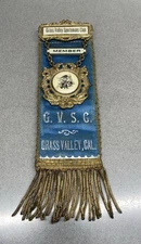 Antique Green Valley Sportsman Club Member Medal Ribbon Badge California