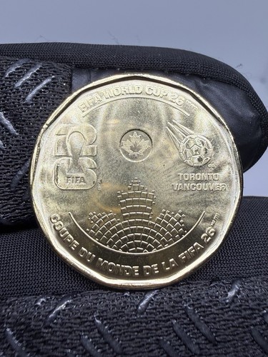 2026 Canada $1 FIFA World Cup Toronto Vancouver Uncolored Loonie From Bank Roll