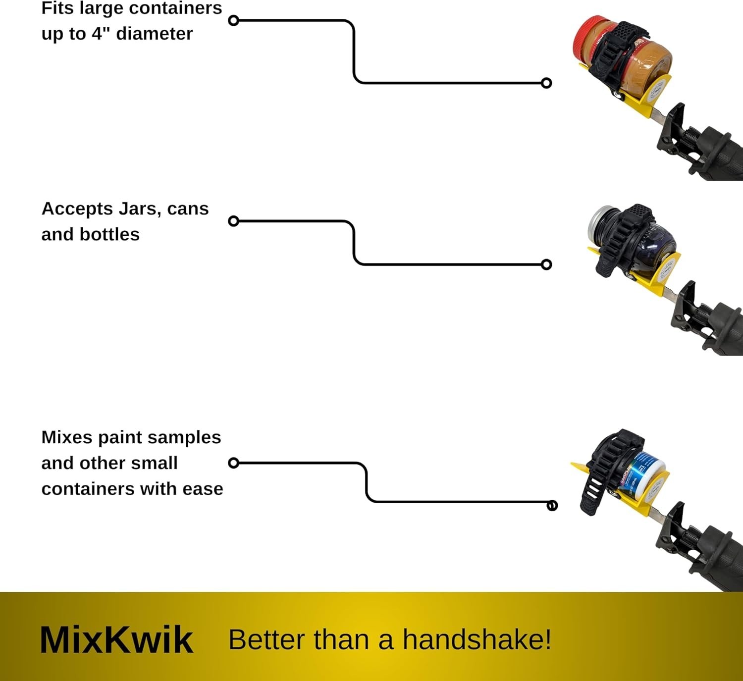 Heavy-Duty Spray Can Mixer Compatible with 2" to 4" Cans - Durable & Effective