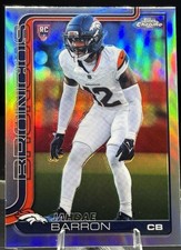 Jahdae Barron 2025 Topps Chrome #359 - Refractor - Denver Broncos RC Rookie