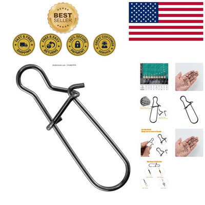 #ad Versatile Fishing Snaps 100 Pack Corrosion Resistant 26 220LB Duo Lock Clips $6.99