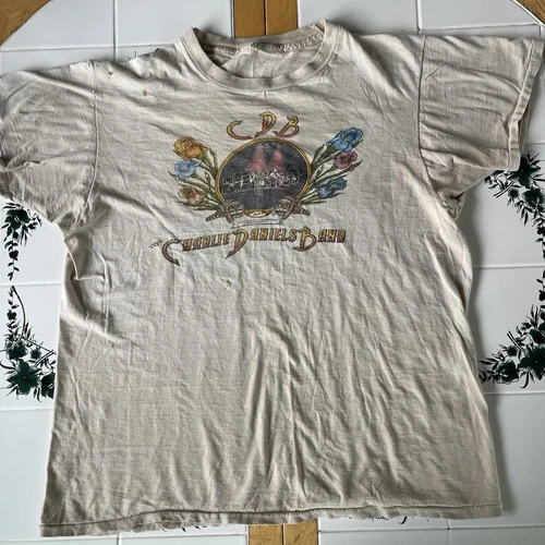Charlie Daniels Band T Shirt M Band Tee Single 1970s vintage concert t-shirt, vintage, single stitch, B+ condition