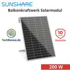 Solar Panel Balkon 200W Sunshare RAY Lite mit Balkon Halterung 0% MwSt