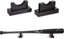 Baseball Bat Display Holder Rack Mount for Table or Desk- Replaces Case or Stand