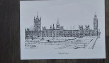 Druk artystyczny, litografia, Houses of Parliament w Londynie