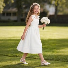 Girls Dress Shoes Slingback Heels Round Toe Pump Kids Flower Party Shoes
