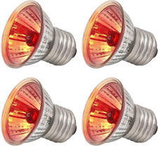 4 Pack 25W UVA Infrared Reptile Heat Bulbs Red Light for Turtle Tanks