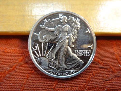 Walking Liberty Design One Half 1/2 Oz .999 Silver Bullion Round - Money Metals