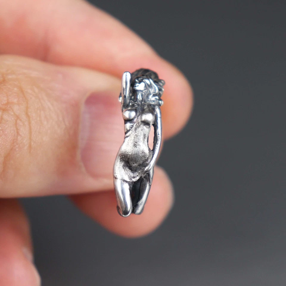 Anillo de plata esterlina para mujer desnuda, anillo erótico para dama, joyería desnuda para mujer Foto 4 de 4