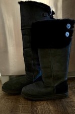 UGG Women s Bailey Button Over-the-Knee Black...