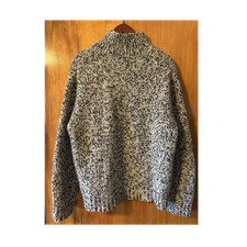 Eddie Bauer XL White Marled Knit Sweater  Cow...