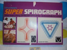 Vintage SUPER Spirograph - WITH ORIGINAL PENS - Missing Some Cogs - (Y252)