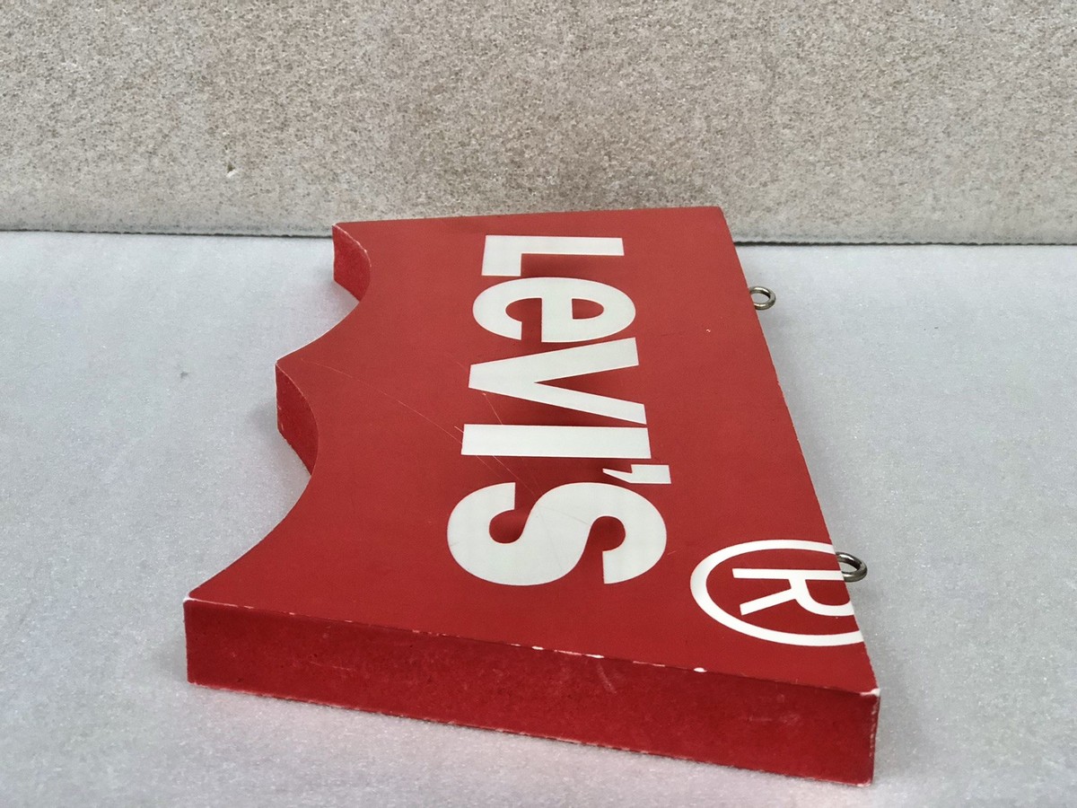 Vtg 90s LEVI'S Red Tab Logo Hanging Advertising Retail Store