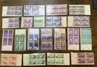 US STAMPS PLATE BLOCKS **FANTASTIC** Collection of 20 Vintage 3c Mint NH
