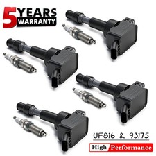UF816 Coil Bobina + Spark Plug 4Pack for 2017-22 Kia Soul Hyundai Elantra Sonata