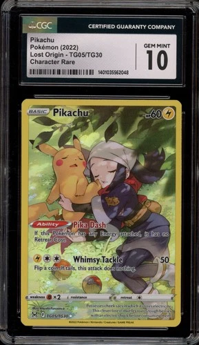 Pokemon Pikachu Lost Origin Trainer Gallery Full Art #TG05 CGC 10 Gem Mint