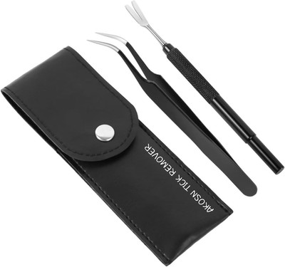 Premium Tick Removal Tool - Stainless Steel Flea Remover for Pets Dogs Cats Huma