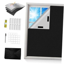 Blackout Window Cover, Portable Window Blinds, No Drill Shades  57"W x 79"H