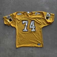 80s Made In USA BIKE Athletic Brand yellow Football Jersey Bulldogs Size L 0068