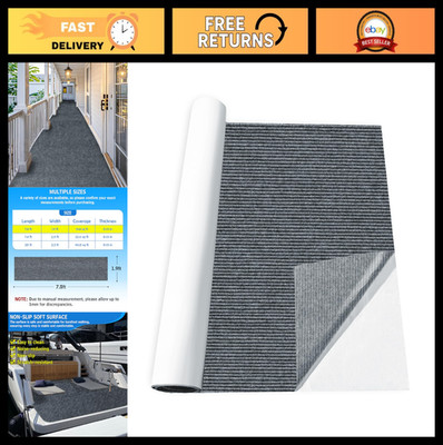 Waterproof Self-Adhesive Marine Carpet 1.9ft x 7.8ft for Outdoor & Indoor Use