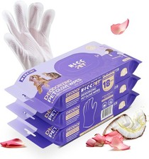 HICC PET Cleaning Deodorizing Glove Grooming Wipes Dogs  Cats - Rose Scent 18ct