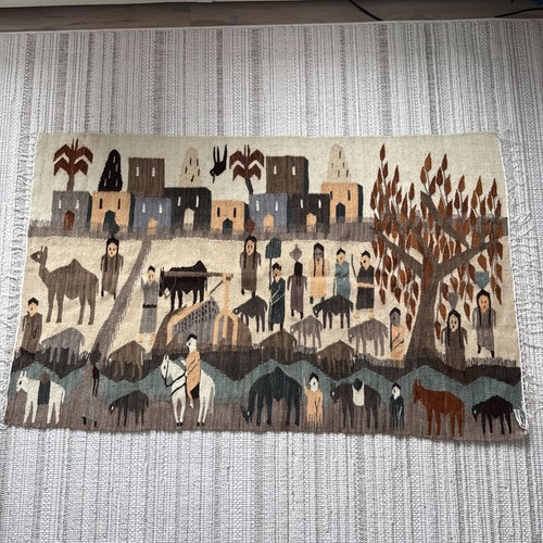 Shiraz Trading Company Vintage Wissa Wassef Like Egyptian Tapestry 60x36" Rug