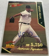1995 Signature Rookies Baseball Vaughn Eshelman Boston Red Sox Rookie Auto #d