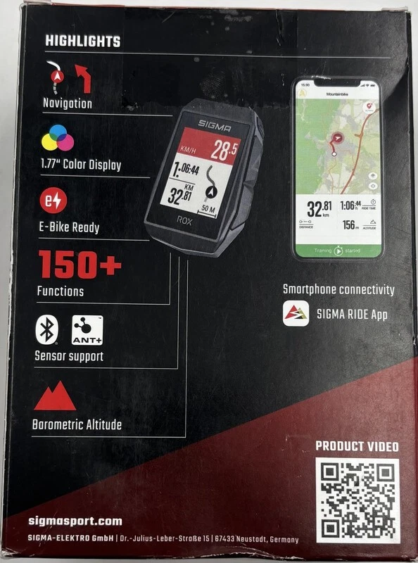 SIGMA ROX 11.1 EVO SCHWARZ FAHRRADCOMPUTER MIT GPS UND BLUETOOTH - Bild 2 von 2