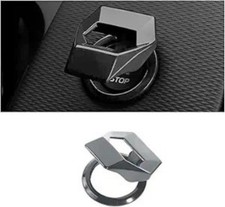 Engine Start/Stop Button Cover, Zinc Alloy Push Button Start Cover Color: Grey