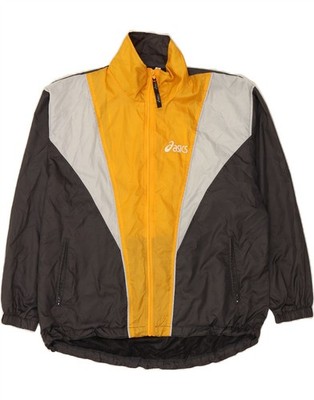 Asics Herren Regenjacke UK 42 XL Grau Colourblock Polyamid BL03
