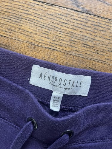Y2K women’s Aeropostale low rise flare sweatpants nice color purple NYC M - Picture 2 of 6