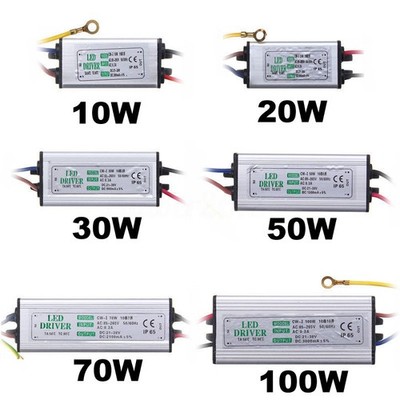 LED Driver Treiber Trafo Power Supply Fluter 10W 20W 50W 70W 100W 12V 36V DC