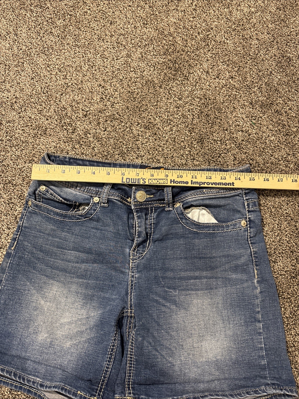 Seven 7 Women’s Dark Wash Cutoff Denim Jean Shorts - Size 10 - 30 Inch - View 2