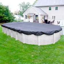 Premier 15 Ft. X 30 Ft. Oval Slate Blue Solid above Ground Winter Pool Cover