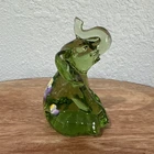 Fenton Fern the Little Green Elephant Figurine Hand Painted Signed VL. Anderson