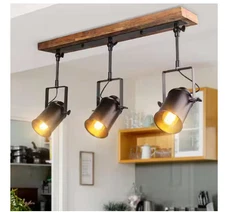 LNC MODERN FARMHOUSE ADJUSTABLE TRACK LIGHT - 3 LIGHTS FOR CEILING OR WALL