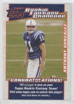 2007 Topps Rookie Fantasy Challenge Anthony Gonzalez #14 RC 0qr0