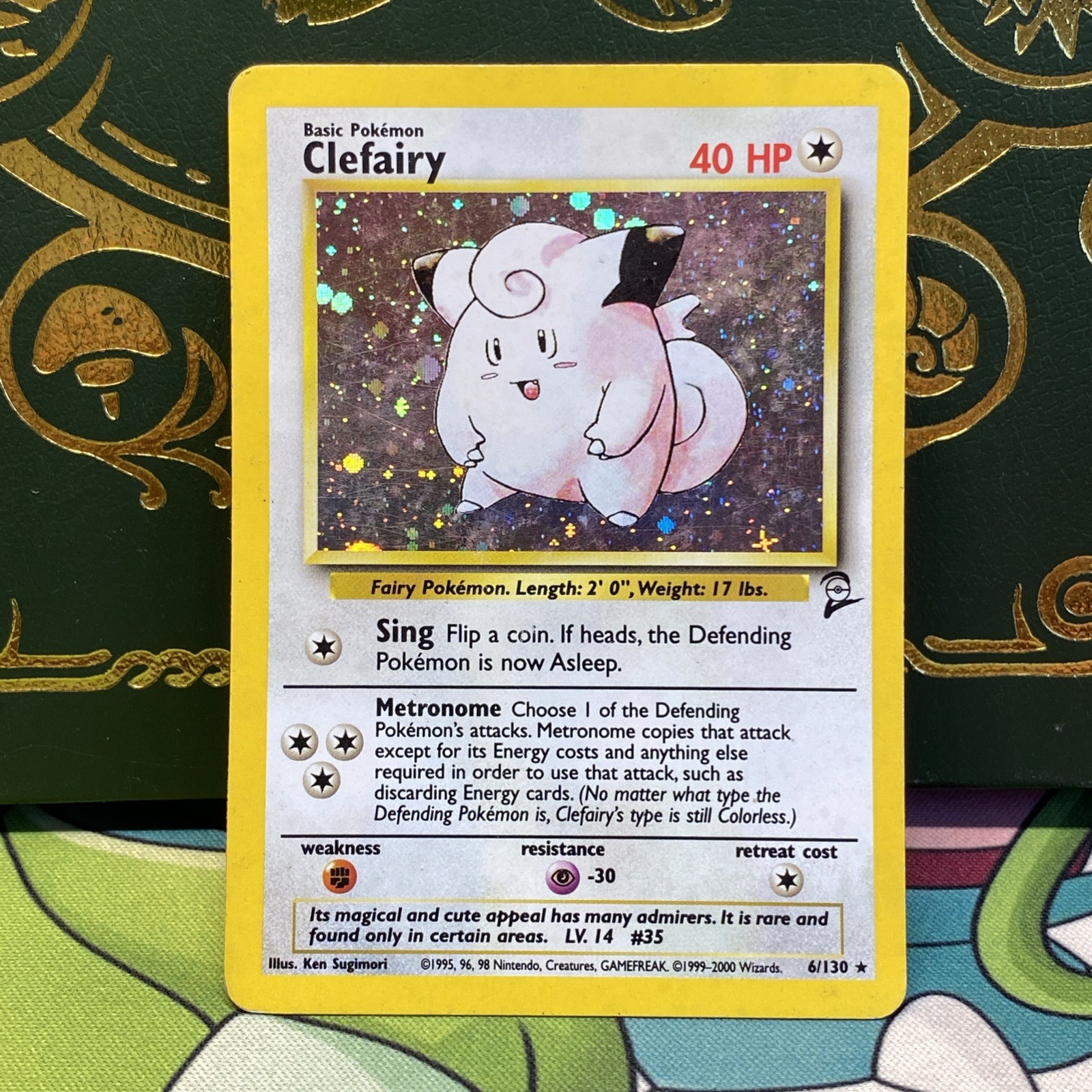 Pokemon Base Set 2 Clefairy 6/130 Holo Rare MP