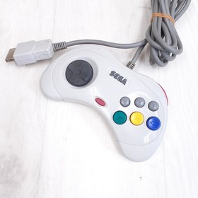 Sega Saturn console with Hori Fighting Stick, Virtua Gun & 3 Games Japan White